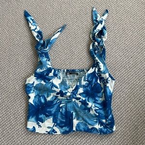 Blue Floral Zara Top